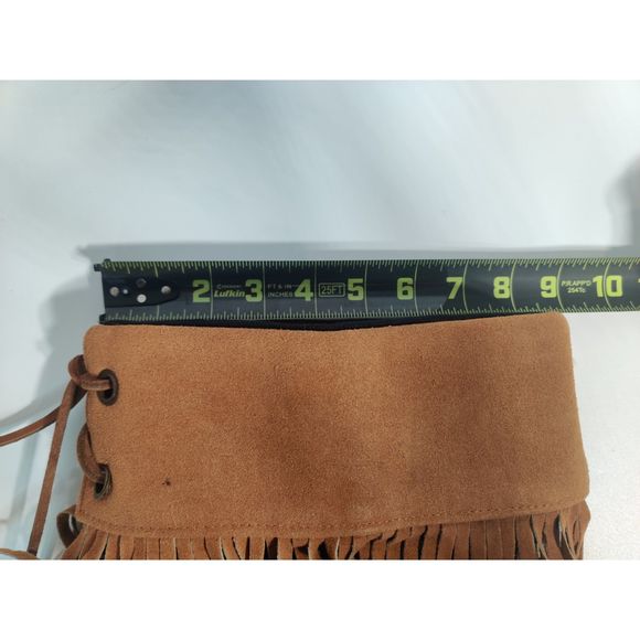 NWT Boot Rugs For Over The Boot Covers Black & White W Tan Suede Leather Fringe - Picture 13 of 14